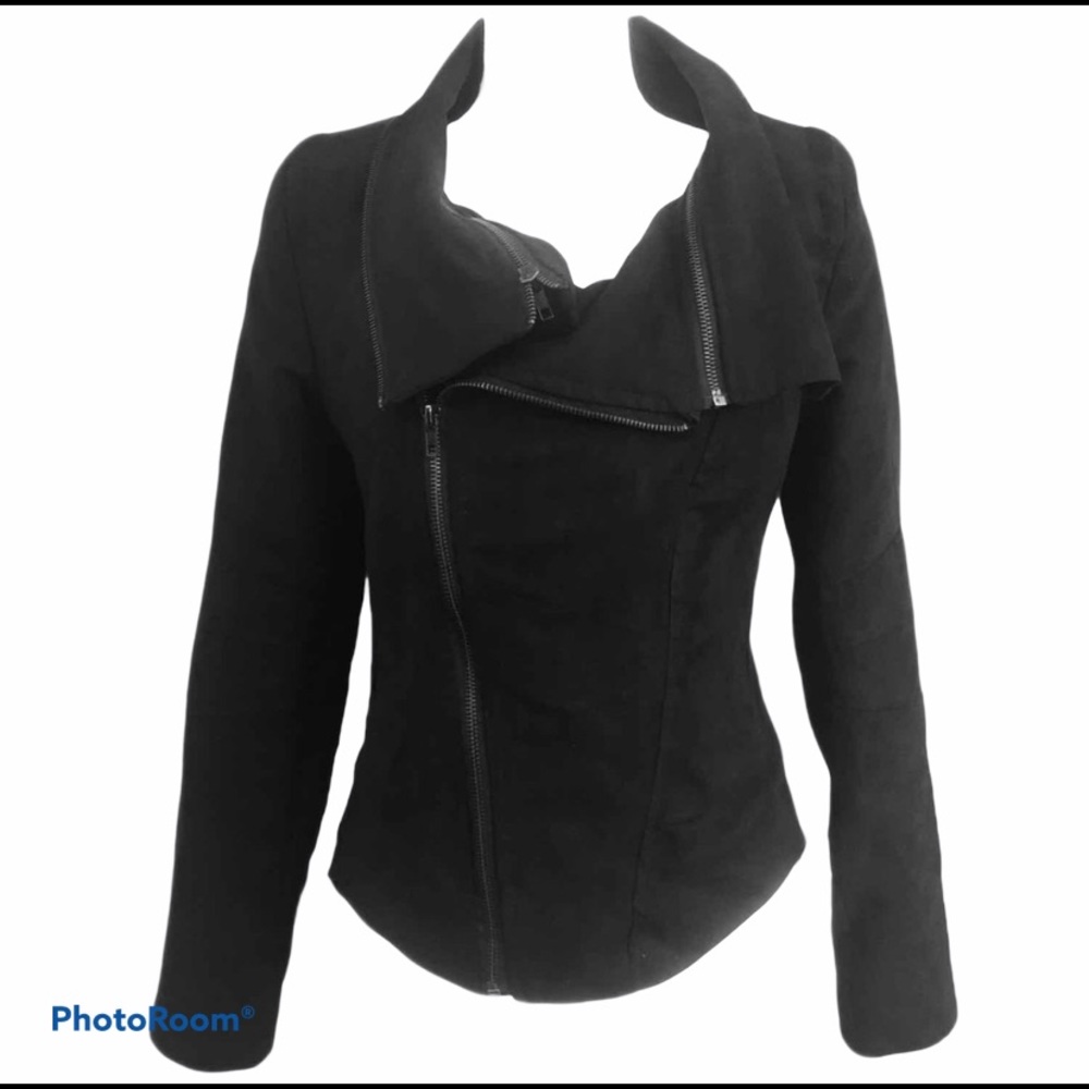 Lola faux suede Moto asymmetrical jacket - Large